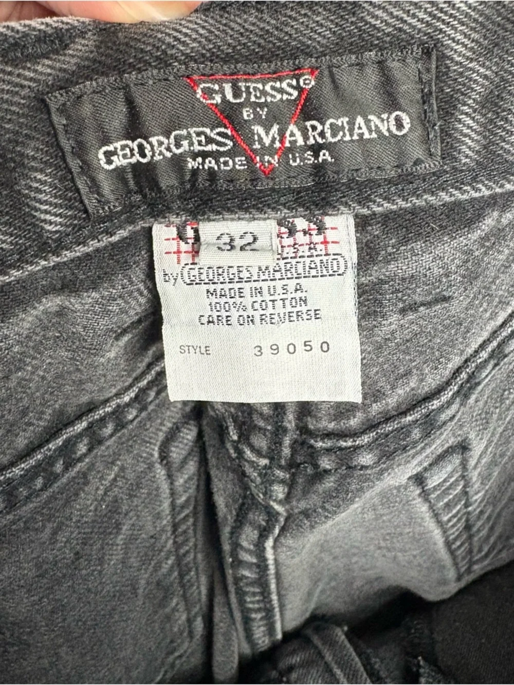Vintage Guess by Georges Marciano Women’s Black Jeans Size 32 - Picture 4 of 5